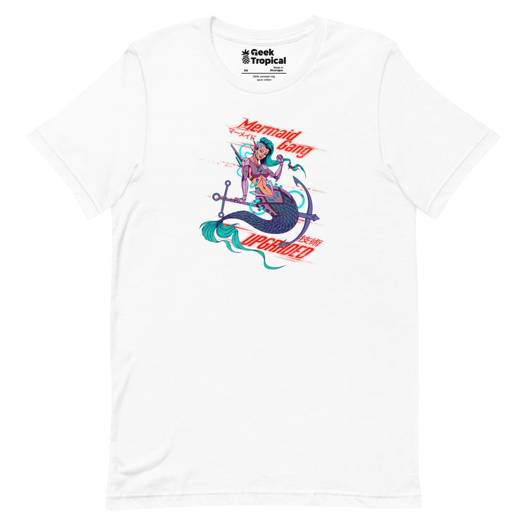 Cyberpunk Mermaid T-Shirt Geek Nerd Advertise to Meta computer print Design by Tobe Fonseca