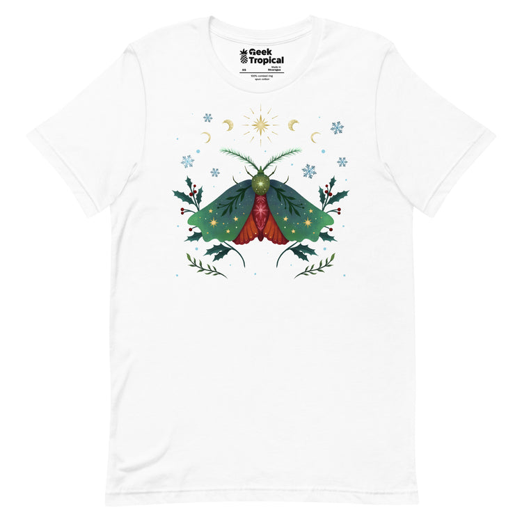 Christmas Moth T-Shirt Geek Nerd Advertise to Meta Animal Patterns Christmas Print