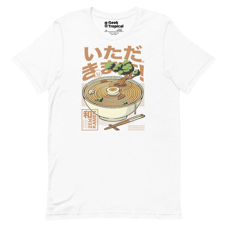Bonsai Ramen Zen T-Shirt Geek Nerd Advertise to Meta Botany Print Design by Tobe Fonseca