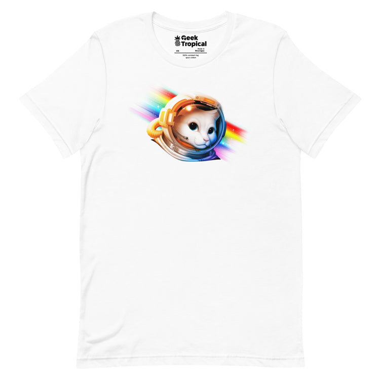 Astronaut Cat T-Shirt Geek Nerd Advertise to Meta Animal Patterns Design by Tobe Fonseca