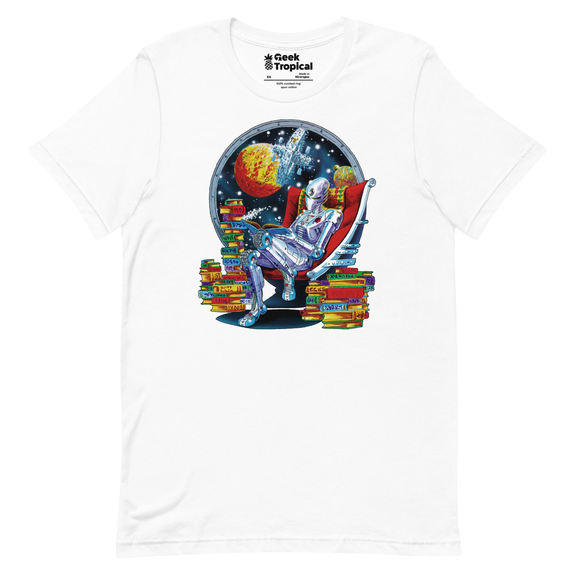 Robot Reading T-Shirt 8