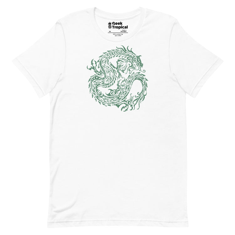 Ancient Dragon T-Shirt Geek Nerd Advertise to Meta Fantasy Prints FLOW DESC WRITING