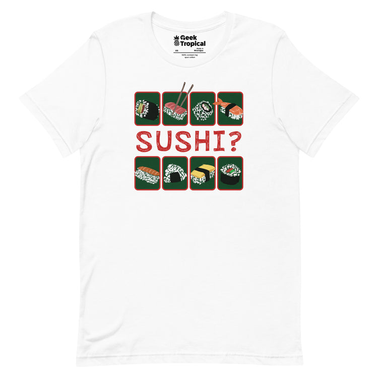 Sushi T-Shirt Geek Nerd Advertise to Meta Design by Claire Murphy Elle