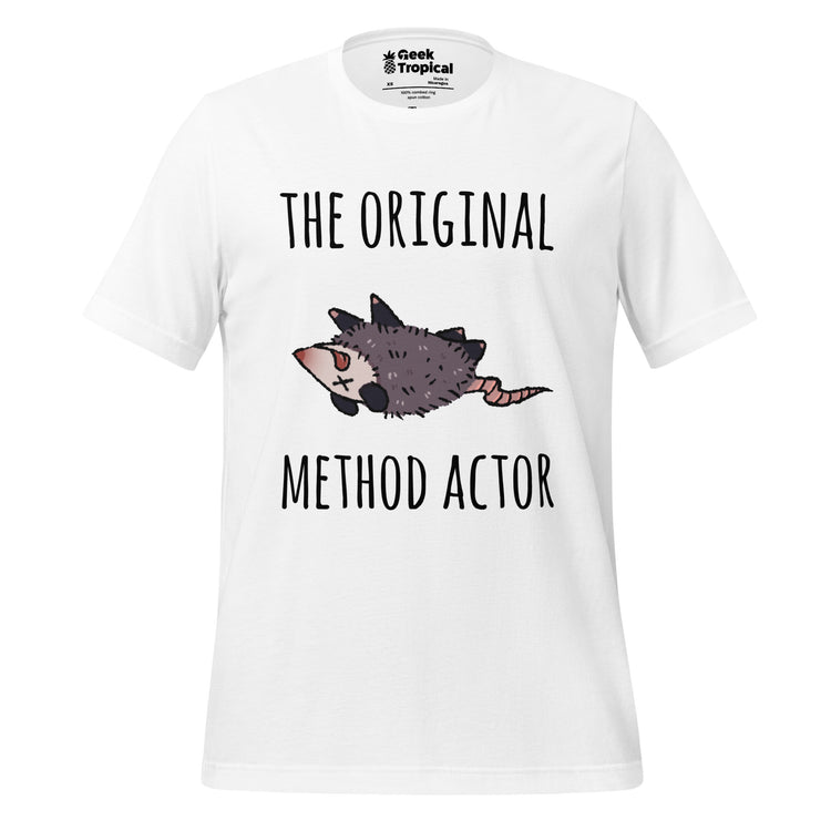 The Original Method Actor Possum T-Shirt Geek Nerd Advertise to Meta Animal Patterns Design by Ardi Tong