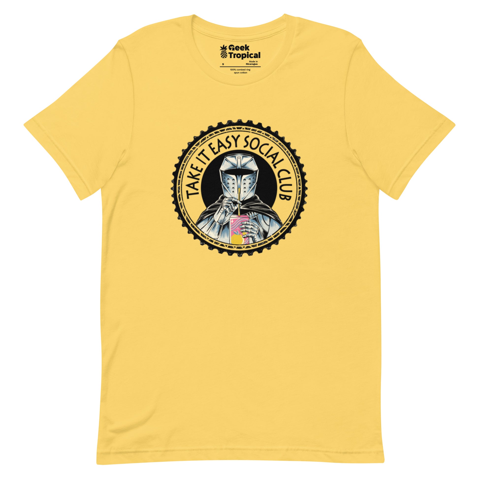 Take It Easy Social Club Knight T-Shirt Geek Nerd board game print Design by Tobe Fonseca dnd & rpg print