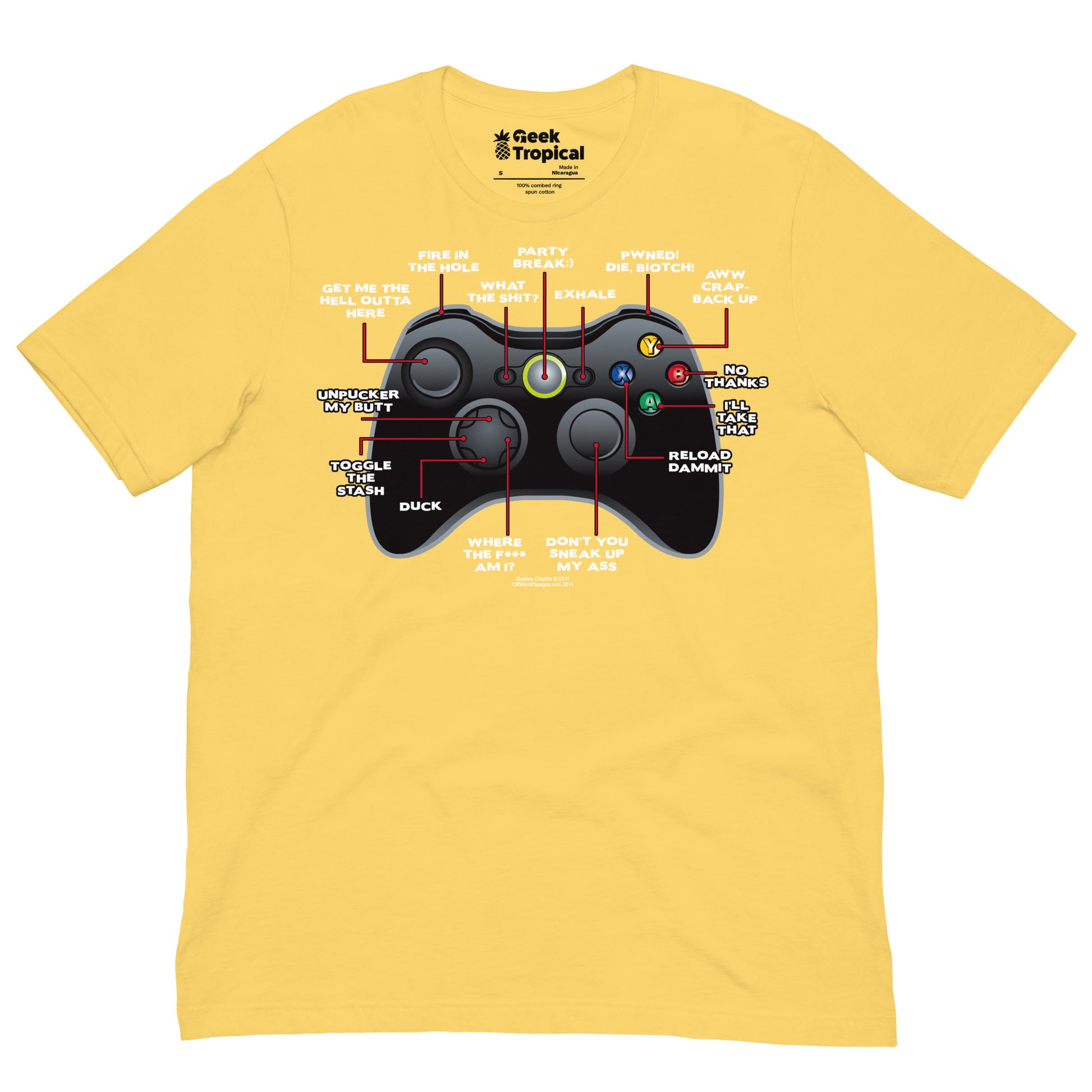 Game Controller t-shirt Geek Nerd Advertise to Meta FLOW DESC WRITING Off World Designs