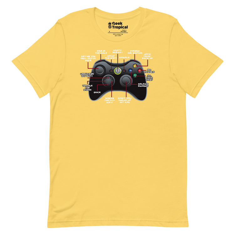 Game Controller How to Play T-Shirt Geek Nerd Advertise to Meta FLOW DESC WRITING Off World Designs
