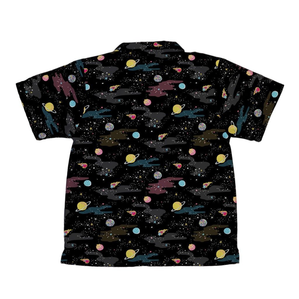 A Starry Galaxy Outer Space Youth Hawaiian Shirt - YXS - -