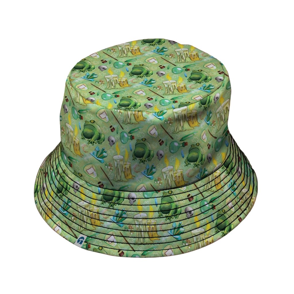 A Witches Brew Fantasy Bucket Hat - M - Black Stitching - -