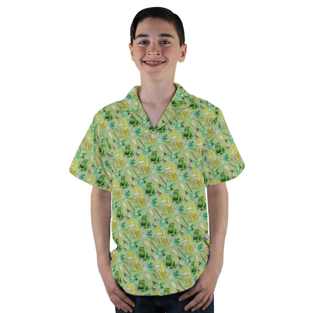 A Witches Brew Fantasy Youth Hawaiian Shirt - YL - -