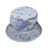 Alphabet Music Memphis Style White Bucket Hat - M - Grey Stitching - -