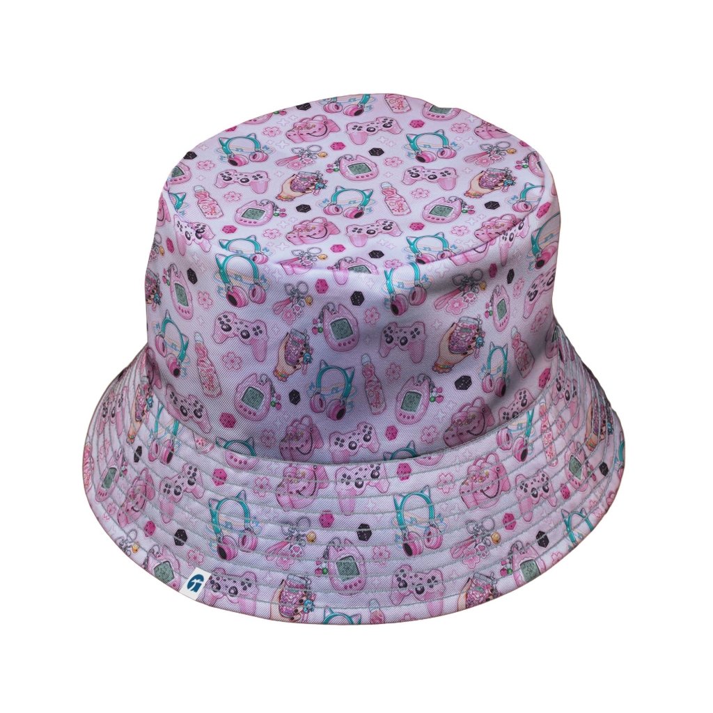 Anime Gamer Items Pink Bucket Hat