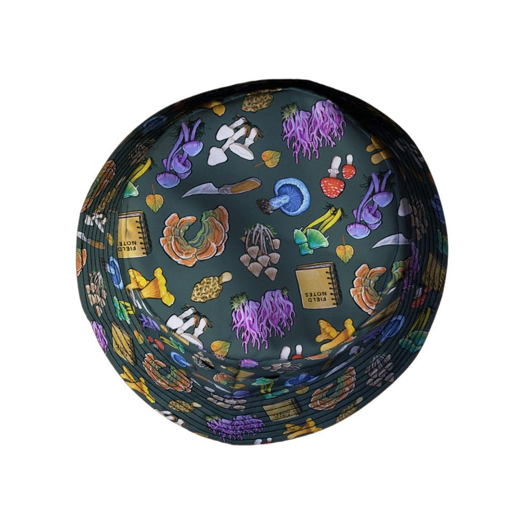 Anime Mushrooms Bucket Hat - M - Black Stitching - -