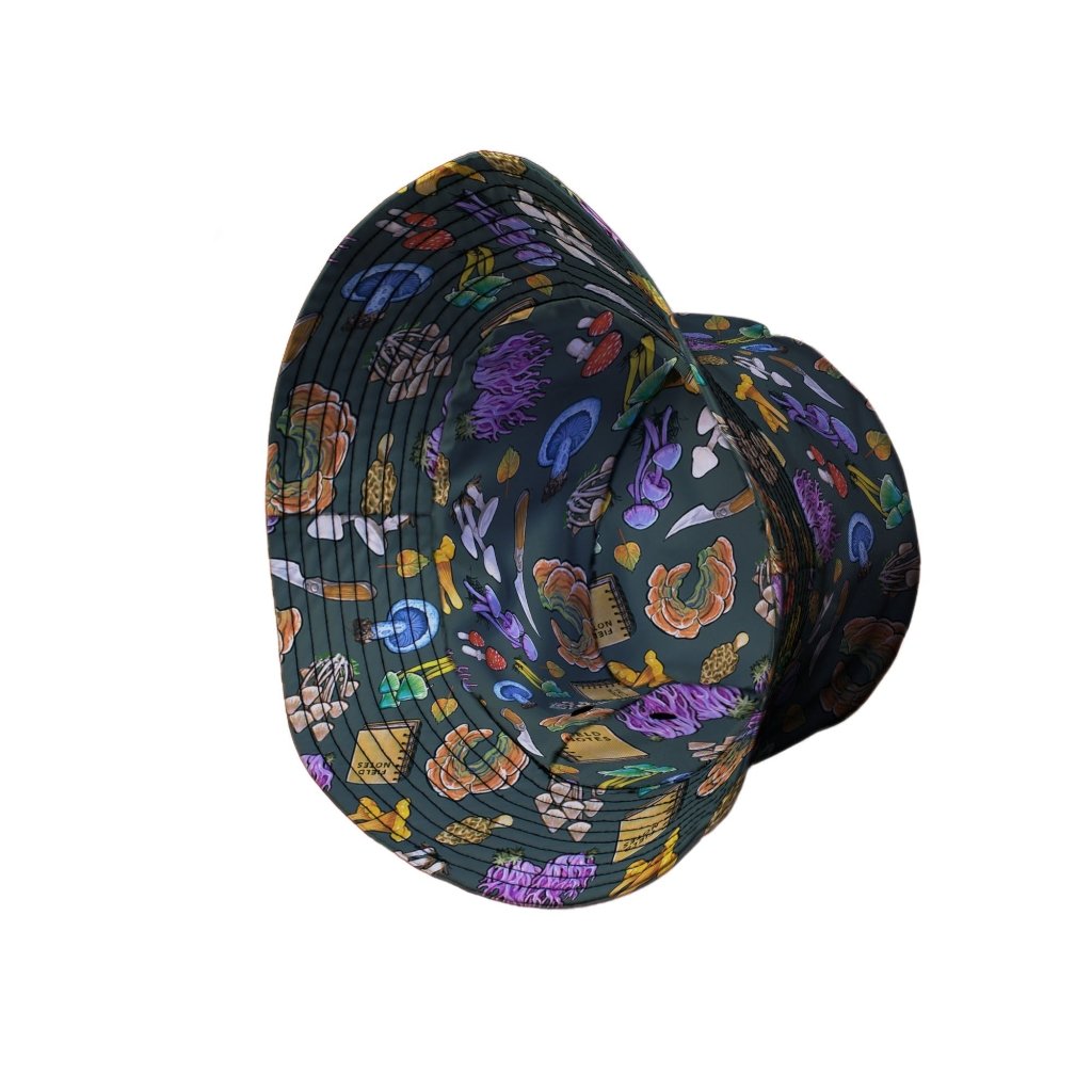 Anime Mushrooms Bucket Hat - M - Black Stitching - -