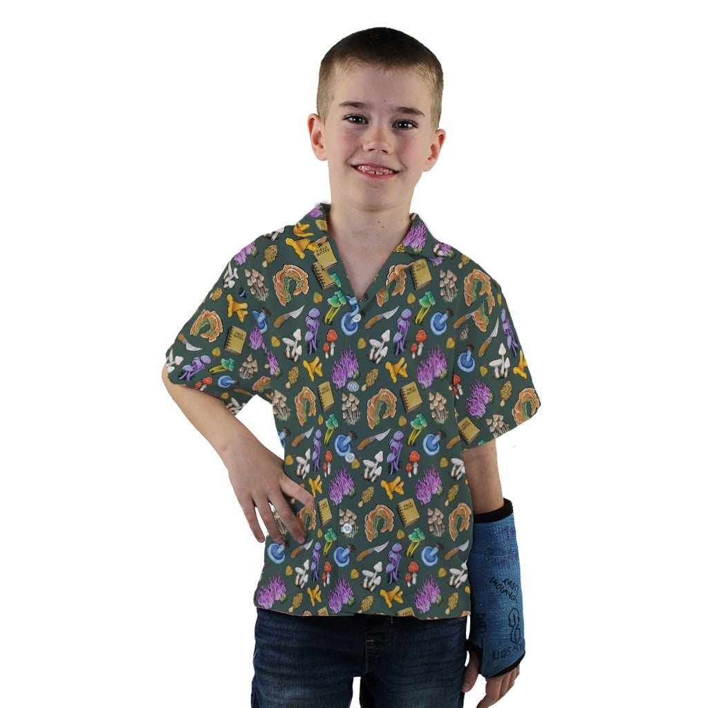 Anime Mushrooms Youth Hawaiian Shirt - YXS - -