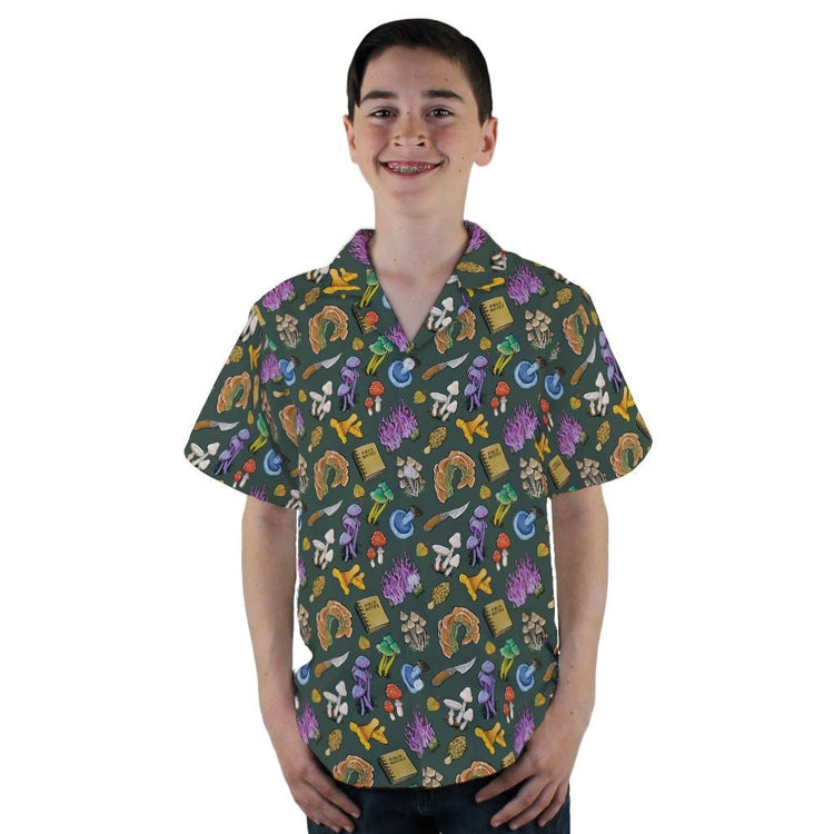 Anime Mushrooms Youth Hawaiian Shirt - YL - -