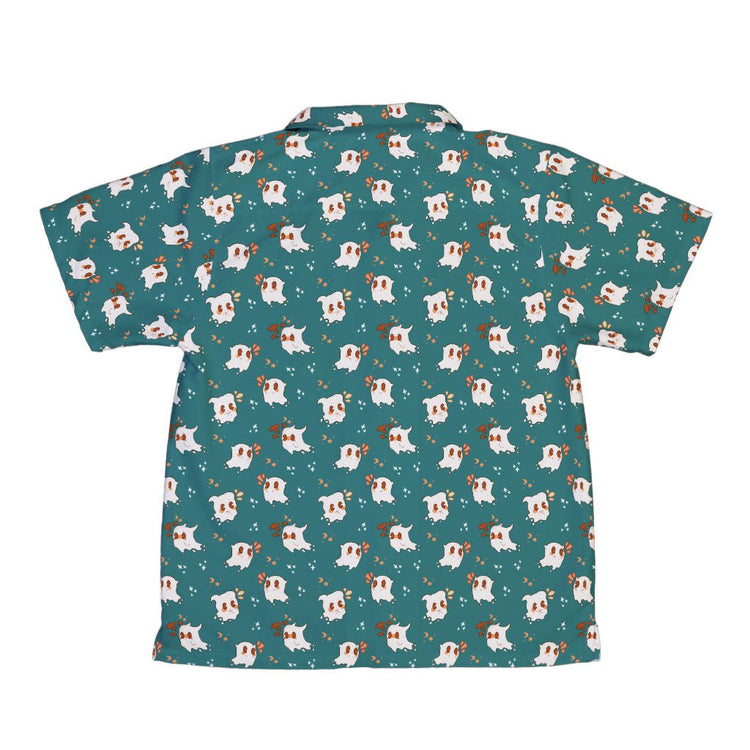 Anxious Ghosts Green Youth Hawaiian Shirt - YXS - -