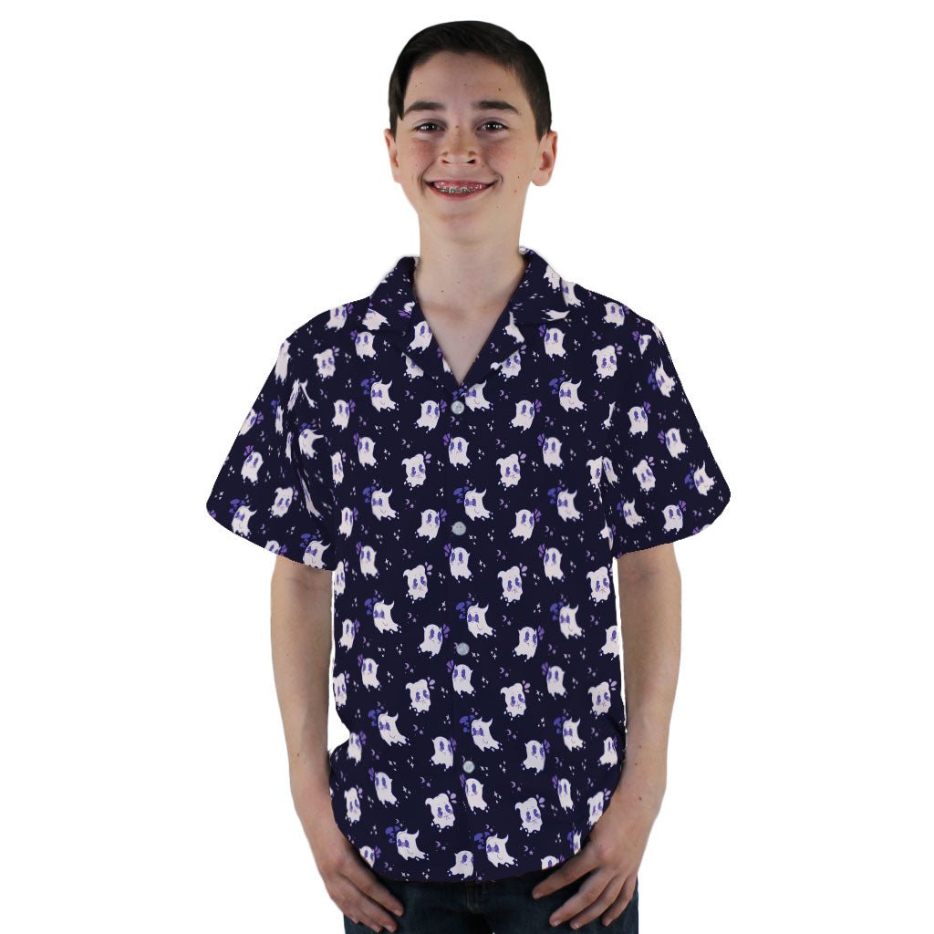 Anxious Ghosts Purple Youth Hawaiian Shirt - YL - -