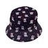 Anxious Ghosts Red Bucket Hat - M - Grey Stitching - -