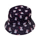 Anxious Ghosts Red Bucket Hat - M - Grey Stitching - -