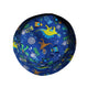 Astro Dino Dinosaur Outer Space Blue Bucket Hat - M - Black Stitching - -