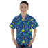 Astro Dino Dinosaur Outer Space Blue Youth Hawaiian Shirt - YM - -