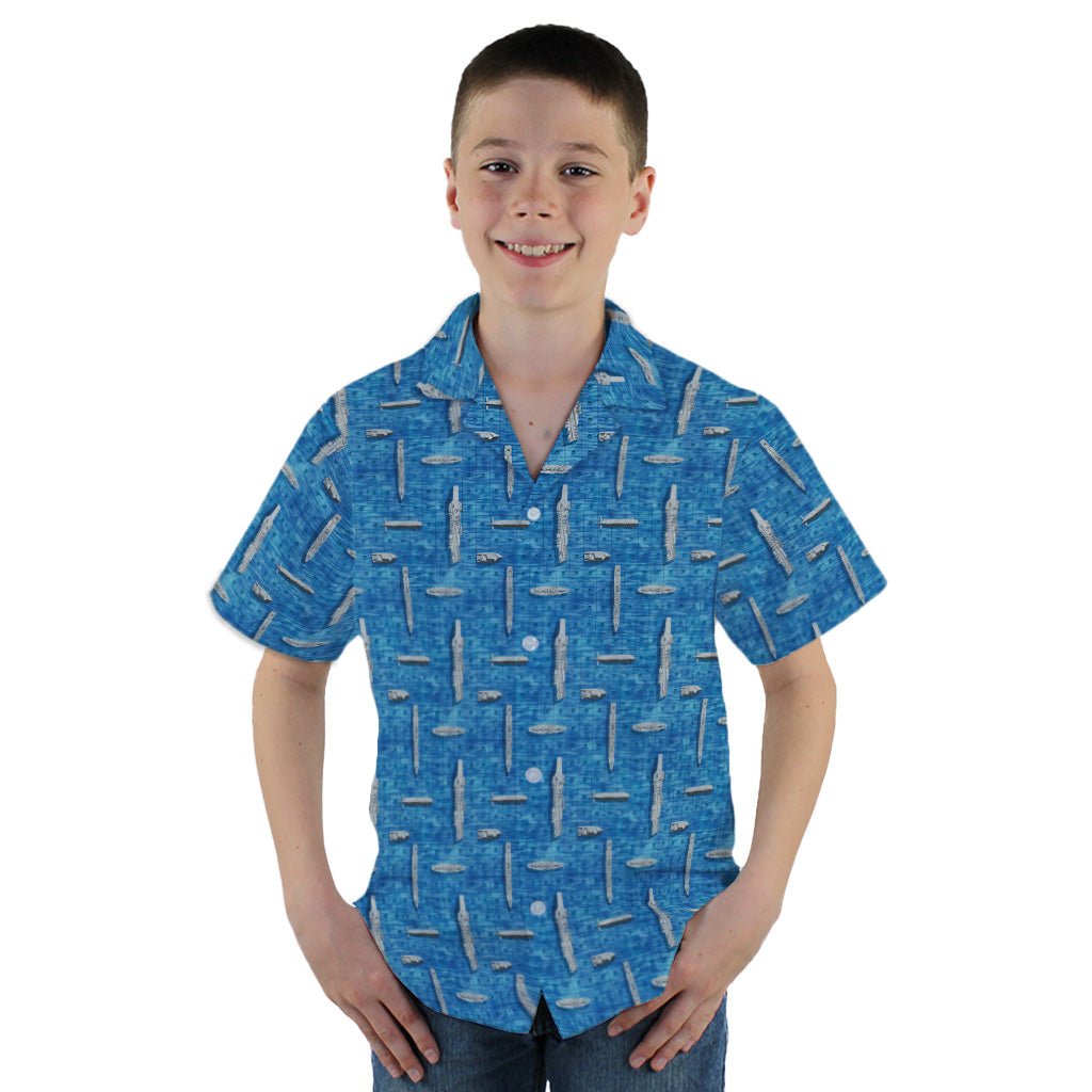 Battleship Youth Hawaiian Shirt - YXS - -