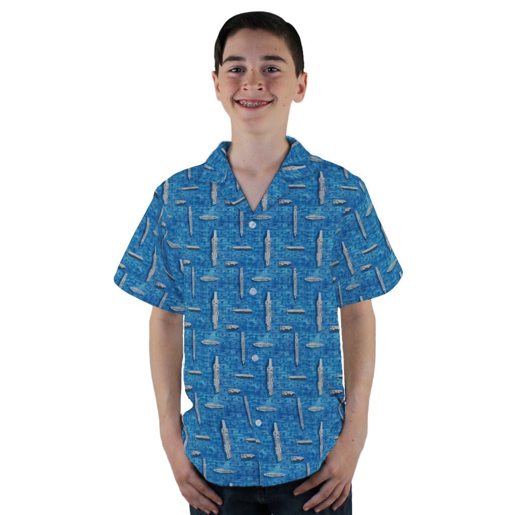 Battleship Youth Hawaiian Shirt - YXS - -