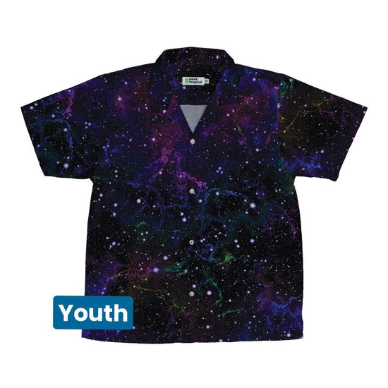 Beautiful Nebula Outer Space Youth Hawaiian Shirt - YXS - -
