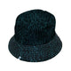 Binary Computer 1s and 0s Teal Black Bucket Hat - M - Black Stitching - -