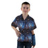 Blue Brown Galaxy Space Youth Hawaiian Shirt - YXS - -