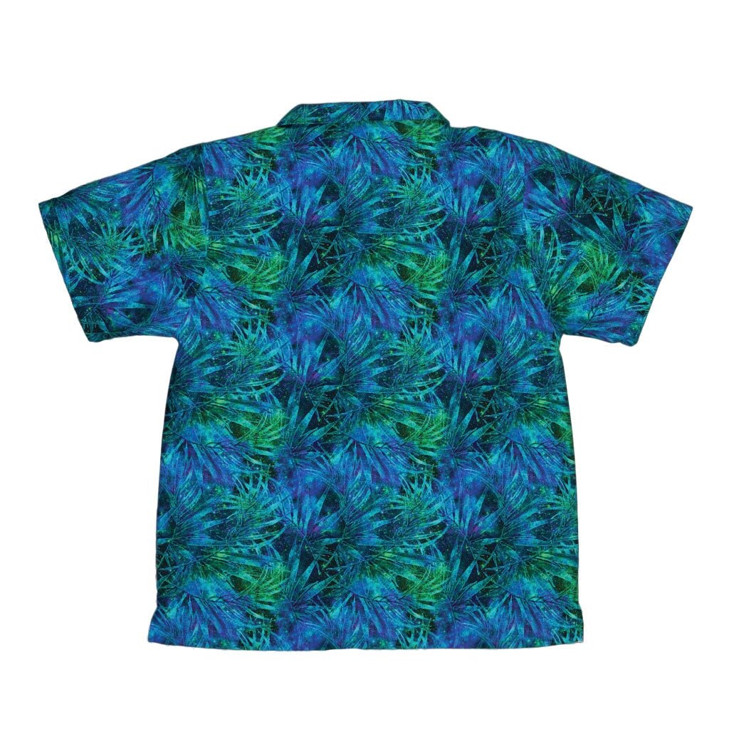 Blue Green Hawaiian Space Youth Hawaiian Shirt - YXS - -