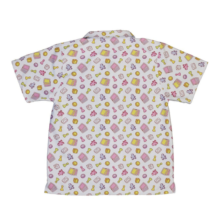 Board Game Objects Meeples White Youth Hawaiian Shirt - YXS - -
