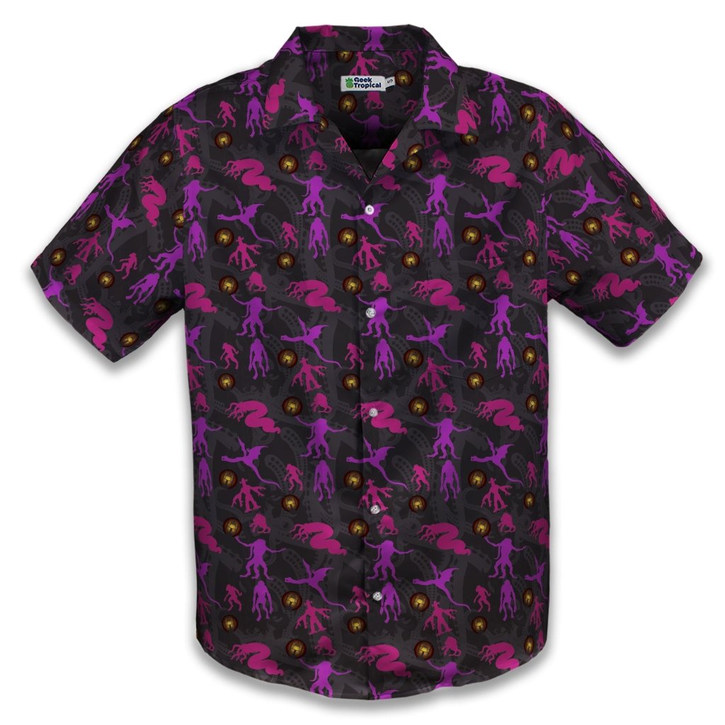Call of Cthulhu Button Up Shirt - S - Hawaiian Shirt - No Pocket -