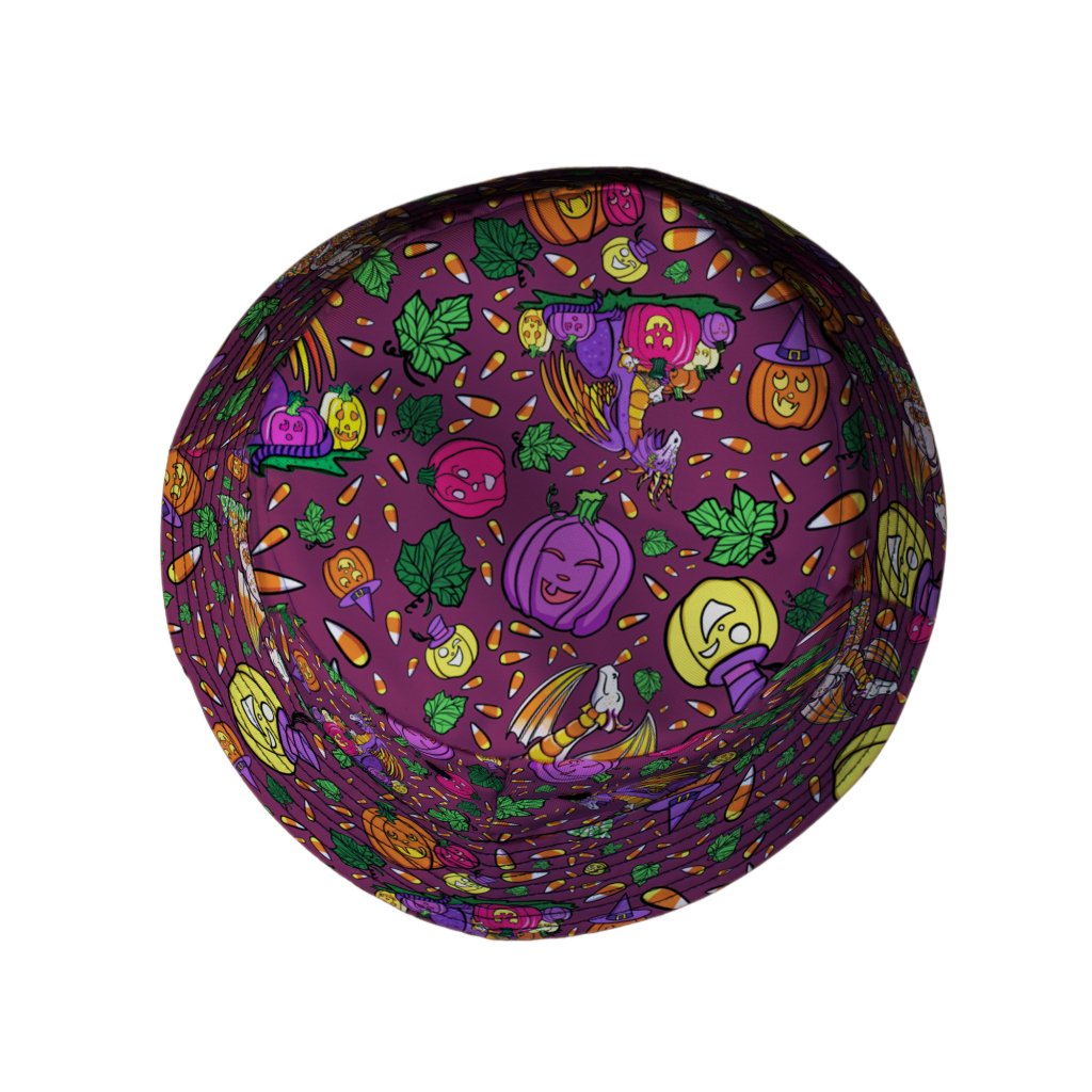 Candy Corn Dragon Bucket Hat - M - Grey Stitching - -