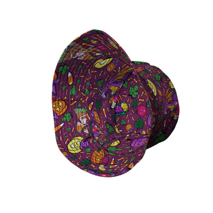 Candy Corn Dragon Bucket Hat - M - Grey Stitching - -