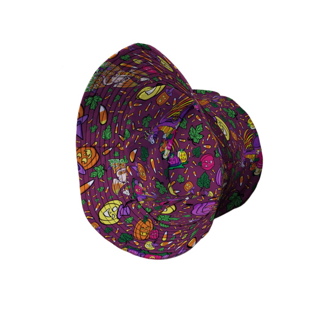 Candy Corn Dragon Bucket Hat - M - Grey Stitching - -