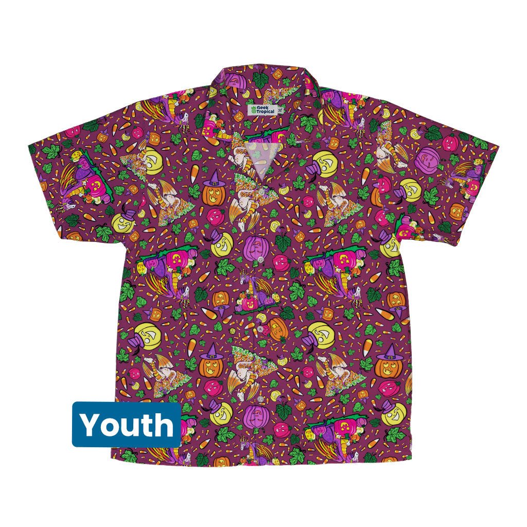 Candy Corn Dragon Youth Hawaiian Shirt - YXS - -