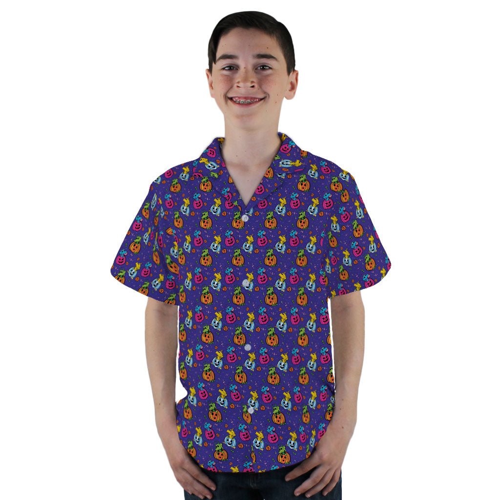 Candy Pumpkin Dragons Youth Hawaiian Shirt - YL - -