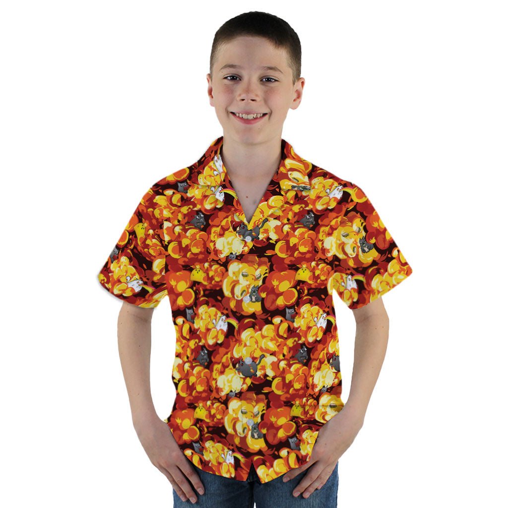 Chaotic Exploding Kittens Youth Hawaiian Shirt - YM - -