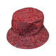 Christmas Red Computer Circuit Board Bucket Hat - M - Grey Stitching - -