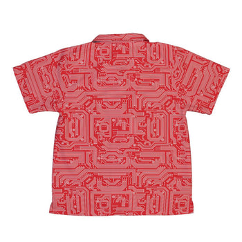 Christmas Red Computer Circuit Board Youth Hawaiian Shirt - YXS - -
