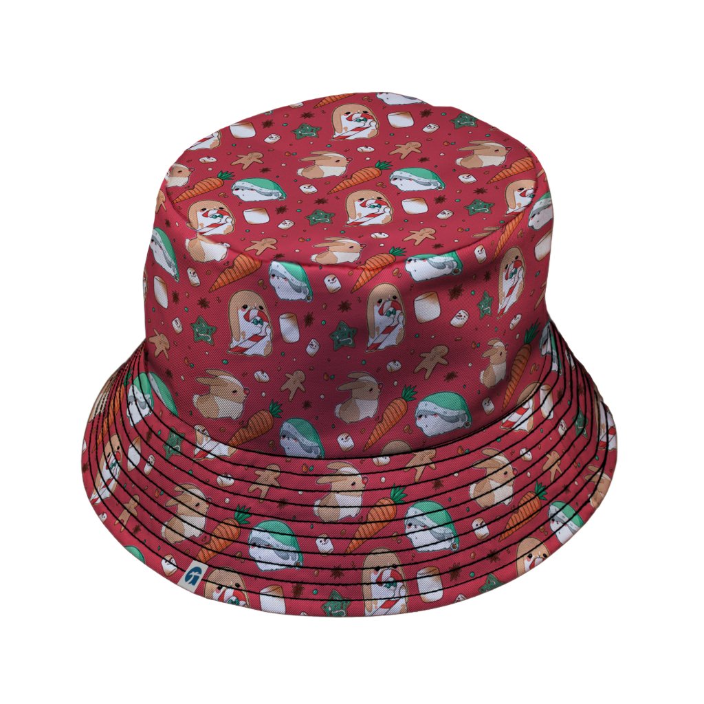 Cinnamon Anime Bunnies Bucket Hat - M - Black Stitching - -