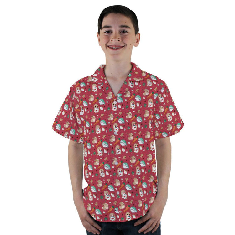 Cinnamon Anime Bunnies Youth Hawaiian Shirt - YL - -