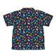 Colorful Dinosaur Silhouettes Navy Youth Hawaiian Shirt - YXS - -