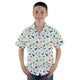Colorful Dinosaur Silhouettes White Youth Hawaiian Shirt - YM - -