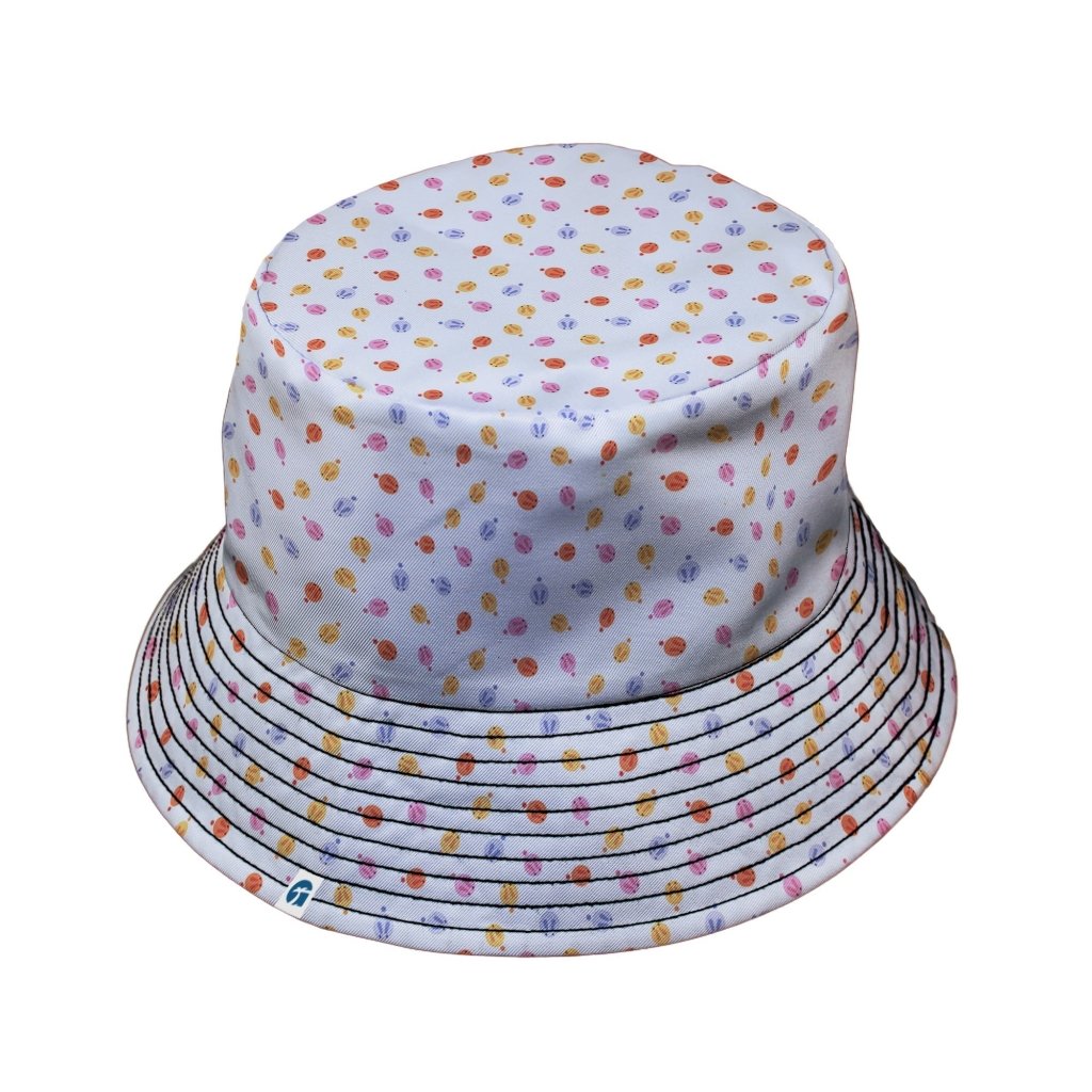 Colorful Wagashi Rabbits Bucket Hat - M - Grey Stitching - -