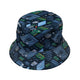 Computer Electronic Parts Dark Navy Bucket Hat - M - Black Stitching - -