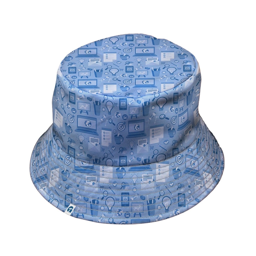 Computer Programmer Life Silver Blue Bucket Hat