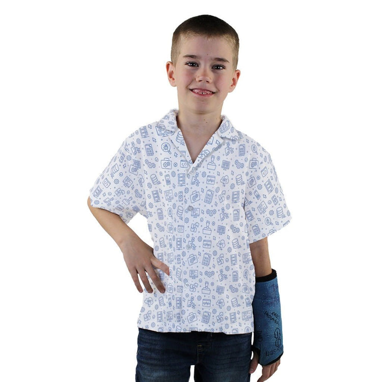 Computer Software Engineer White Youth Hawaiian Shirt - YXS - -